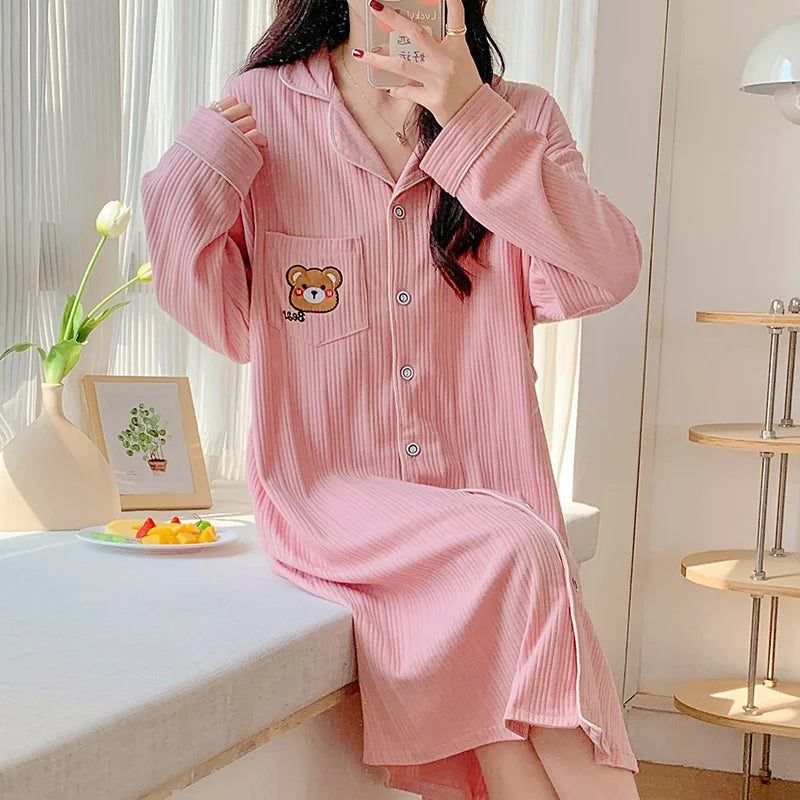 Nursing nightdress outlet cotton