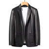 YN-2330 Natural Sheep Leather Casual Suit Men'S Jacket Slim Spring and Autumn Thin Section Black Brown