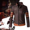 2023 Autumn Men'S Zipper Leather Jacket Wolverine Casual PU Leather Locomotive Coat Logan Bomber Jacket Slim Coats