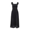 Women Summer Party Long Dress Sexy Ruched Bodycon Black Maxi Dresses 2024 Elegant Temperament High-Waist Vestidos New