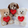 30CM Cute Heart Bear Dog Plush Toys Red Heart Print Love Creative Animal Stuffed Doll for Lovers Valentine'S Day Gift