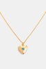 Zircon Heart Shape 14K Gold-Plated Pendant Necklace