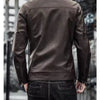 Men Leather Suit Jacket Men Slim Fit Short Coat Men Fashion Leather Jacket Streetwear Casual Blazer Jackets Male Outerwear