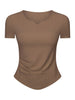 Millennia Notched Short Sleeve Active T-Shirt