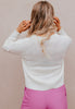 XOXO Round Neck Drop Shoulder Sweater