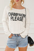 Snow White Champagne Please Graphic Sweater