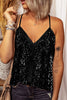 Black Sequin Racerback Tank