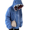 Autumn Winter New Funny Shark Patchwork Hoodies Men and Women Kawaii Sweatshirt Fashion Casual Pullover School Oversized Clothes