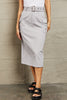 HYFVE Professional Poise Buckled Midi Skirt