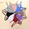 4Pcs Cotton Double Thin Belts Underwear for Women Sexy Low Waist Striped Thongs Ladies Soild Panties Breathable Lingerie