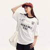 T-Shirt Women Mid-Length Antibacterial Short-Sleeve T-Shirt 2024 Summer New Collection Cool Oversized T-Shirt