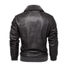 Men'S Leather Jacket Fashion High-Quality Detachable Fur Collar Autumn and Winter Thick Coat Original Embroidered Men Clothing