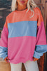 Blossom Colorblock Patchwork Drop Shoulder Sweatshirt