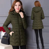 Winter Coat Women 2024 Fashion Middle Age Mother Slim down Cotton Hooded Jacket plus Size Casual Solid Warm Thick Outwear Parka