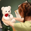 Cute Rose Bear Plush Toy, Valentine'S Day Gift Hug Bear Plush Toy Female Birthday Gift