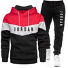 Autumn and Winter New Digital Printed Men'S Long-Sleeved Hoodie + Loose Casual Pants Fitness Suit 2 Pieces of Clothing