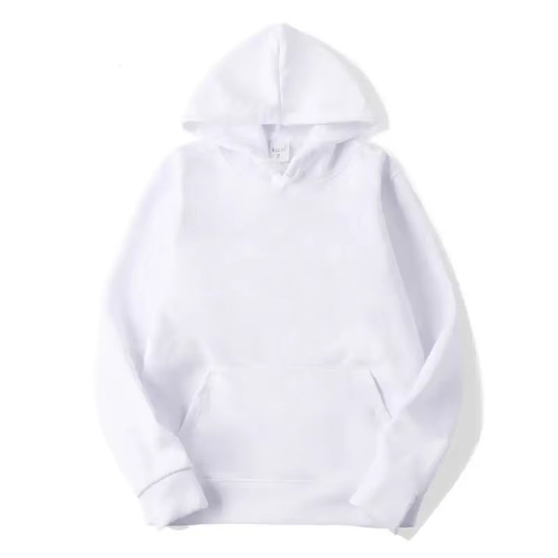 Plain Fleece Men Hoodies Sweatshirts Fashion Hooded Sweatshirt Unisex White Black Hoodies for Men Polerones Hombre Felpa Uomo