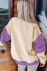 Blossom Colorblock Patchwork Drop Shoulder Sweatshirt