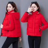 Women Thick Fleece Cotton Parkas 2022 Winter New Fashion Warm Hooded Short down Jacket Ladies Casual Solid Zipper Padded Coats