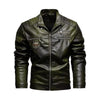 New Men'S Leather Jackets Autumn and Winter Casual Motorcycle Slim PU Jacket Biker Leather High Quality Fashion Warm Overcoat