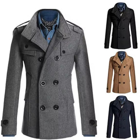 MRMT 2024 Brand New Men'S Jackets Repair Woolen Men Jackets Overcoat for Male Double Breasted Coat Thickened Man Jacket