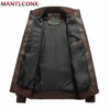 Zip up Leather Jacket Men'S Autumn Winter Vintage Motorcycle Jacket for Men Fashion Biker Leather Coats Male Outerwear Windbreak