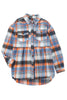 Multicolor Plaid Button Down Ruffled Shirt Jacket