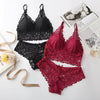 Sexy Lace Women Underwear Set Seamless Wire Free Bra Sets Hollow Out Bra and Panty Sets for Women Embroidery Intimates Lingerie