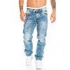 Mens Jeans Brands Straight Stretch Slim Jean Homme Pantalones Hombre Casual Pants Denim Trousers Baggy Jeans Black Blue