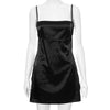 Summer Sexy Mini Dress Women Sleeveless Streetwear Strap Backless Bodycon Split Dress Party Club Elegant A-LINE Y2K Dresses