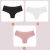 3PCS Lace Seamless Cotton Panties Ribbed Brazilian Pants Low Waist Women Panties Breathable Girls Underwear plus Size Lingerie