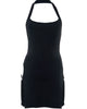 Black Backless Hollow Out Halter Dress Woman Aesthetic Clothing Elegant Fashion Summer Evening Bodycon Mini Dresses for Womens