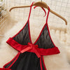 Sexy Women'S Dress Erotic Lingerie Halter Neck Sleeveless Backless Black Red Party Dress Club Night Dress Women'S Secret Clothes