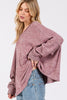 SAGE + FIG Round Neck Batwing Sleeve Oversize Top