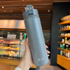 550/750ML Water Bottle with Straw Tyeso Vacuum Insulated Flask Thermal Cup Tumbler 304 Stainless Steel Coffee Thermos