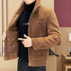 2024 New Hot Selling Autumn and Winter Popular Men'S Imitation Lambing Wool Jacket with Thick Wool Collar for Men'S Winter Jacke