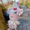 Kawaii Hello Kitty Cat Dolls with Artificial Flowers Creative Sanrio Bouquet Christmas Valentine Birthday Graduation Gifts