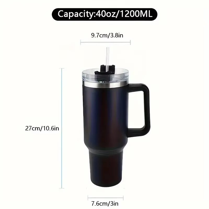 1PC Bingba Cup Car Large Capacity Portable Handle Cup Stainless Steel Insulation Cup Coffee Insulation Cup 40Oz