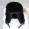 Winter Men'S 100% Real Silver Fox Fur Aviator Bomber Hat Raccoon Fur Ushanka Cap Trapper Russian Man Ski Hats Caps Real Leather