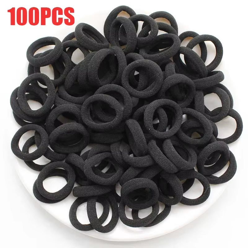 100/300/500 Pcs Girls Colorful Elastic Hair Bands Ponytail Hold Hair Tie Rubber Bands Scrunchie Hair Accessories Bands for Girls