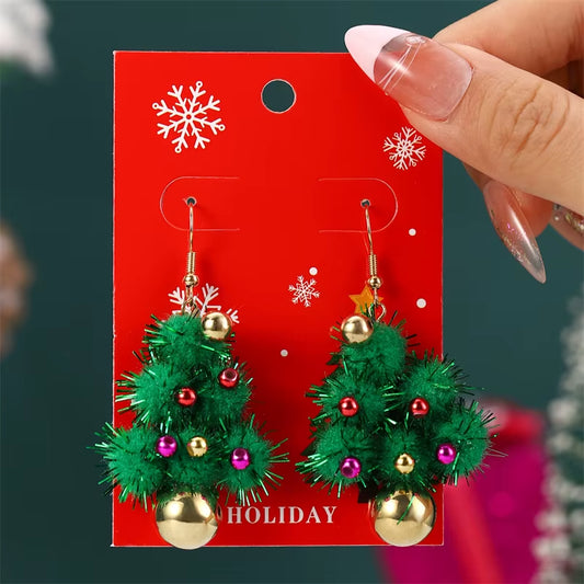 2024 New Fashion Christmas Collection Earrings Elk Shining Rhinestone Earrings Women'S New Year Charm Temperament Jewelry