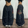 New American Trend Vintage Hip Hop Letter Embroidery Pattern Baggy Jeans Men and Women Y2K Harajuku Gothic Wide Pants Streetwear