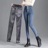 Thermal Winter Thick Fleece High-Waist Warm Skinny Jeans Thick Women Stretch Button Pencil Pants Mom Casual Velvet Jeans