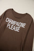 Snow White Champagne Please Graphic Sweater