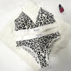 Summer Set New Women'S Leopard Print Traceless and Steel Rim Bra Adjustable Shoulder Strap Back Women'S Underwear Set