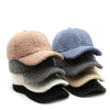 Autumn Winter Baseball Cap Women Artificial Lamb Wool Hats Keep Warm Cap Plush Baseball Caps Spring Baseball Cap Solid Sunshade