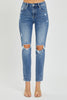 Risen Full Size High Rise Knee Distressed Skinny Jeans