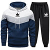 Men Tracksuit Sets Wear Stripe Hoodies+Sweatpants 2 Piece Set New Fashion High Quality Spring Casual Jogging Sportswear Suit