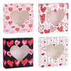 8Pcs Valentines Day Love Heart Candy Gift Box Cookie Baking Packing Paper Box with Window Wedding Birthday Party Decor Supplies