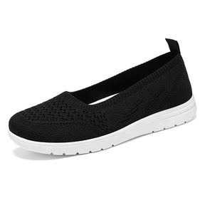 Women'S Slip on Solid Color Shoes Summer Fashion Mesh Breathable Casual Shoes Walking Non Slip Platform Sandals Flats Loafers